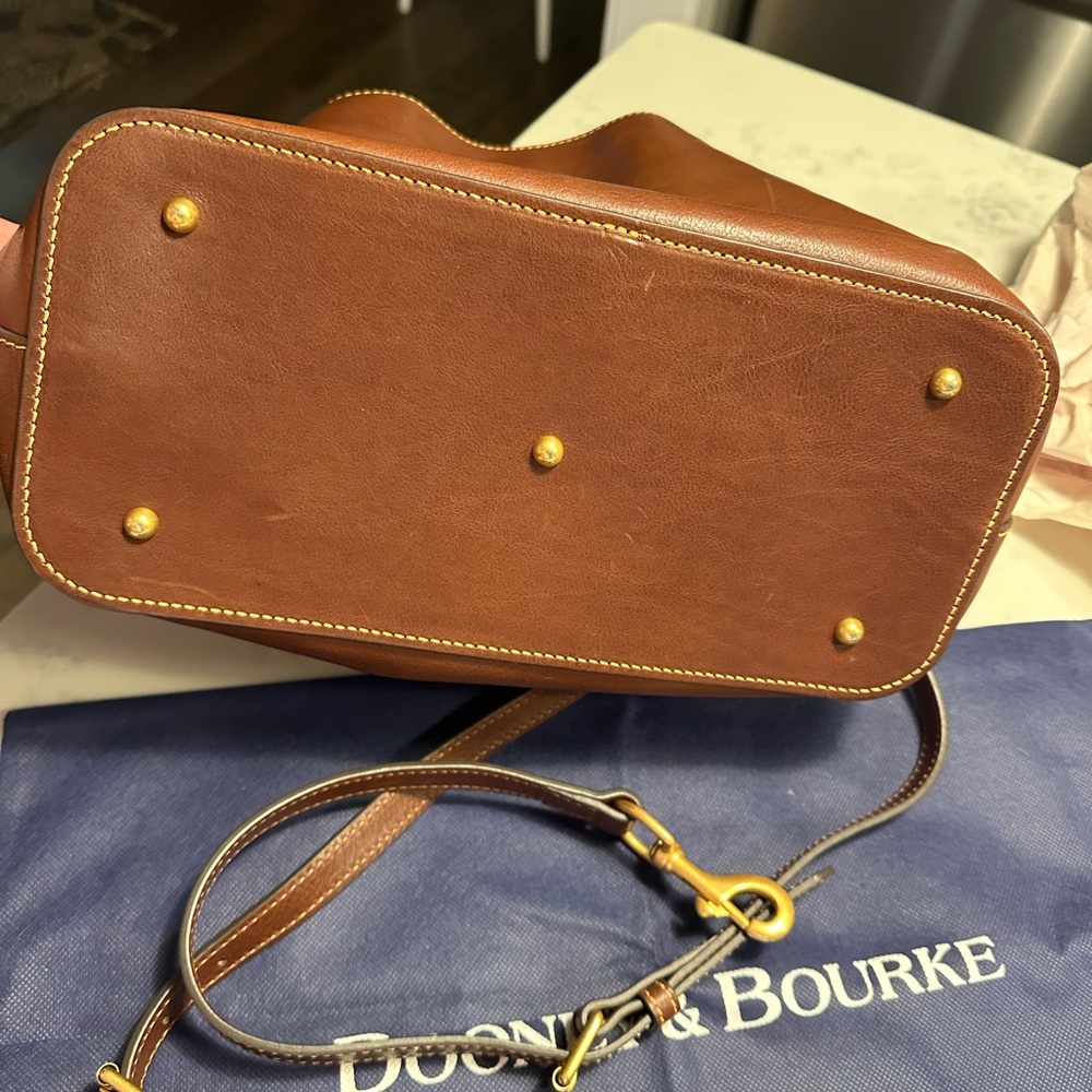 Dooney & Bourke Florentine leather Barlow Satchel Crossbody handbag purse - Picture 10 of 13